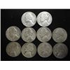 Image 1 : 10 ASSORTED 35% SILVER JEFFERSON WAR NICKELS