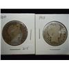 Image 1 : 1900 & 1901 BARBER HALF DOLLARS