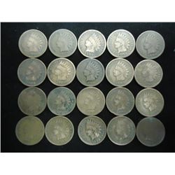 20 ASSORTED INDIAN HEAD CENTS