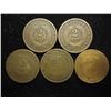Image 2 : 1864,65,66,67 & 68 TWO CENT PIECES