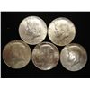 Image 1 : 5 ASSORTED 40% SILVER KENNEDY HALF DOLLARS