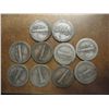 Image 2 : 10 ASSORTED 1920'S MERCURY DIMES