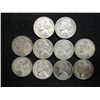 Image 1 : 10 ASSORTED 35% SILVER JEFFERSON WAR NICKELS