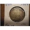Image 1 : 1914 FRANCE SILVER 2 FRANCS .2684 OZ. ASW