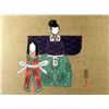 Image 2 : 2 Traditional Chinese Paintings on Gold Paper Framed