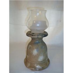 French terracotta candle-holder