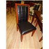 Image 1 : MAHOGANY & LEATHER DINING CHAIRS - 4 X BID