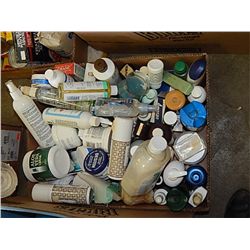 BOX OF BATHROOM STUFF  - OPEN FROM ESTATE