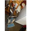 Image 1 : VINTAGE AJ SPORTS GOLF PUSH/PULL CART  - FOLDING & BUILT IN SEAT - 1940'S TO 1950'S? - INCLUDES SOME