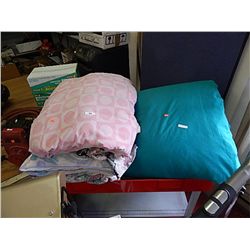 LOT OF COMFORTERS AND BLANKETS