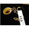 Image 1 : NECKLACE - TIGER EYE STONE AND CHAIN(N GF)