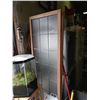 Image 1 : WOOD FRAMED LEADED GLASS DOOR