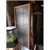 Image 1 : WOOD FRAMED LEADED GLASS DOOR