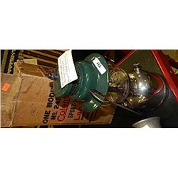COLEMAN LANTER IN ORIGINAL BOX - 1947 - GLASS GOOD AND HAS MANTLE