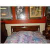 Image 1 : VINTAGE MAHOGANY HEAD BOARD - DOUBLE