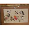 Image 1 : FRAMED PCITURE - BIRDS - SILK?