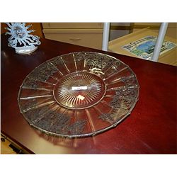 SILVER LACED GLASS DISH