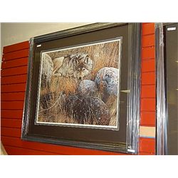 FRAMED LIMITED EDITION PRINT "ONE TO ONE - GREY WOLF - CARL BRENDERS - GALLERY PRICE APPROX ~$1350