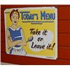 Image 1 : NOSTALGIC  METAL SIGN - TODAY'S MENU