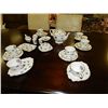 Image 1 : ROYAL STAFFORD TEA SET - 28 PC ( CUPS, SAUCERS, TEA POT, CREAM AND SUGAR, TEA AND CRACKER PLATES AND