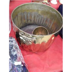 LARGE BRASS PLANT POT & 2 SMALLER ONES