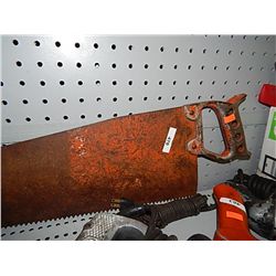 VINAGE HAND SAW - METAL HANDLE
