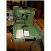 Image 1 : VINTAGE ELNA SEWING MACHINE - WITH ORIGINAL METAL TRAVEL CASE AND PAPERS