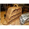 Image 1 : WICKER WINE BOTTLE HOLDER