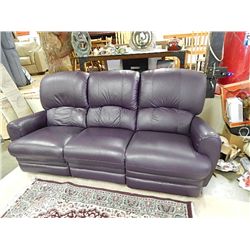 NEW LEATHER COUCH  - EGGPLANT COLOR - LAZYBOY