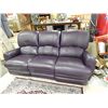 Image 1 : NEW LEATHER COUCH  - EGGPLANT COLOR - LAZYBOY