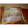 Image 1 : FRAMED PICTURE - HOUSE - RIVER