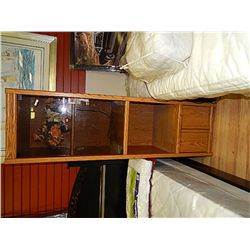 OAK CABINET WITH GLASS DOOR