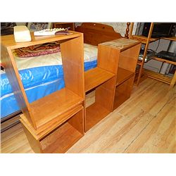 BOOK CASE MADE OF 5 CUBES OR USE AS WALL SHELVES