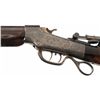 Image 2 : Magnificent Nimschke Exhibition Quality Engraved Ballard Single Shot Rifle with Silver Mounted Stock