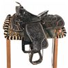 Image 1 : Historic Silver Embellished, Tooled Leather Saddle, Inscribed and Documented to Roy Rogers, King of