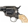 Image 2 : Custom Engraved Silver Inlaid First Generation Colt Single Action Army with Carved Ivory Grip