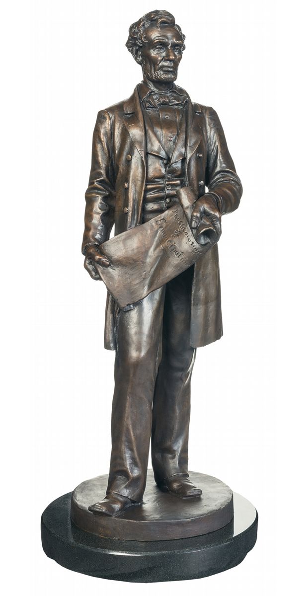 Bronze Sculpture of President Abraham Lincoln by Leonard Volk
