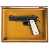 Image 1 : Master Engraved Gold Inlaid Inscribed Colt MK IV/Series 70 Government Model Semi-Automatic Pistol wi
