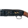 Image 2 : Engraved and Gold Highlighted Browning Grade V Model 12 Slide Action 20 Gauge Shotgun