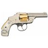 Image 1 : Interesting and Attractive Nickel and Gold Plated Smith & Wesson First Model 32 Safety Hammerless Do