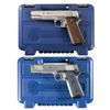 Image 1 : Two Smith & Wesson 1911 Semi-Automatic Pistols with Cases -A) Smith & Wesson SW1911 Pro Series Semi-