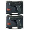Image 1 : Two Heckler & Koch USP Semi-Automatic Pistols with Cases -A) Heckler & Koch USP .357 Compact Pistol