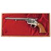 Image 1 : Cased Nickel- Plated Third Generation Colt Single Action Army Frontier Six Shooter Black Powder Fram