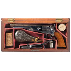 Outstanding Factory Cased Colt Fluted Cylinder Model 1860 Army Revolver