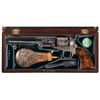 Image 1 : Historic Presentation Cased Gustave Young Factory Engraved Colt Model 1851 Navy Revolver with Civil 