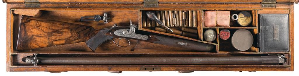 Cased Engraved George Gibbs Metford Patent Half-Stock Single Shot ...