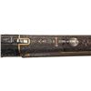 Image 4 : Ornate Deep Relief Engraved Gold Inlaid Barella Double Barrel 16 Gauge Shotgun with Elaborate Raised