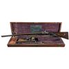 Image 1 : Cased Engraved George Gibbs Double Barrel Percussion English Shotgun with Accessories