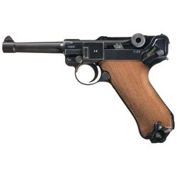 Exceptional World War II Nazi Mauser 41/42 Code Luger Pistol Rig with Two Magazines and Extraordinar