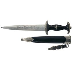 RZM Marked Gustav Spitzer SS Dagger, 1938 Production, with Sheath